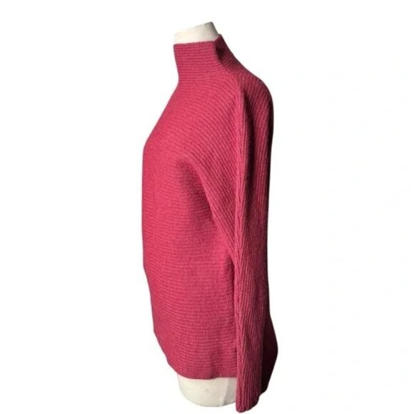 Benedetta B sweater Womens L red turtle neck 3587 Merino Wool Blend - Picture 2 of 5